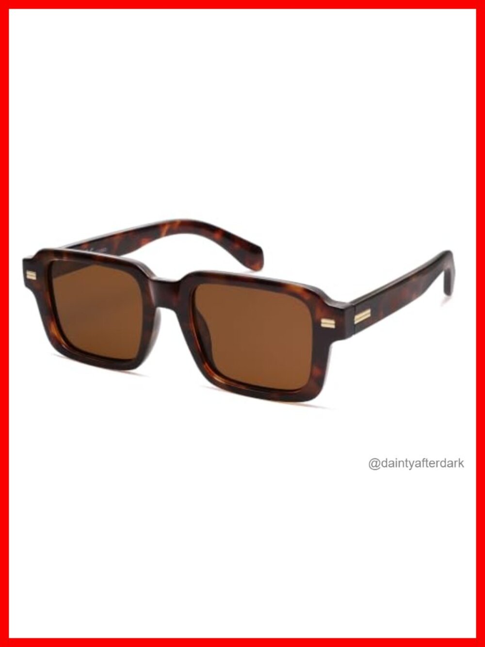 Retro Chunky Square Polarized Sunglasses UV400 Protection